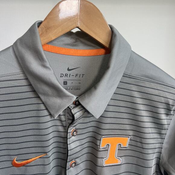 Nike Tennessee Volunteers Polo Shirt Mens Gray Orange DRI-FIT Sz Small VOLS - Picture 3 of 7